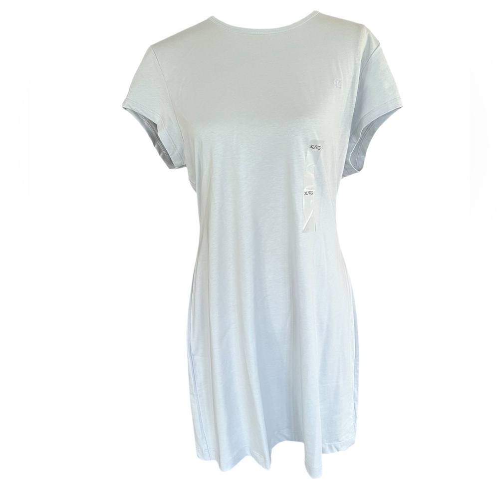 Calvin Klein Archive Logo Baby T-Shirt Dress , Light Blue Casual sz  XL, NWT